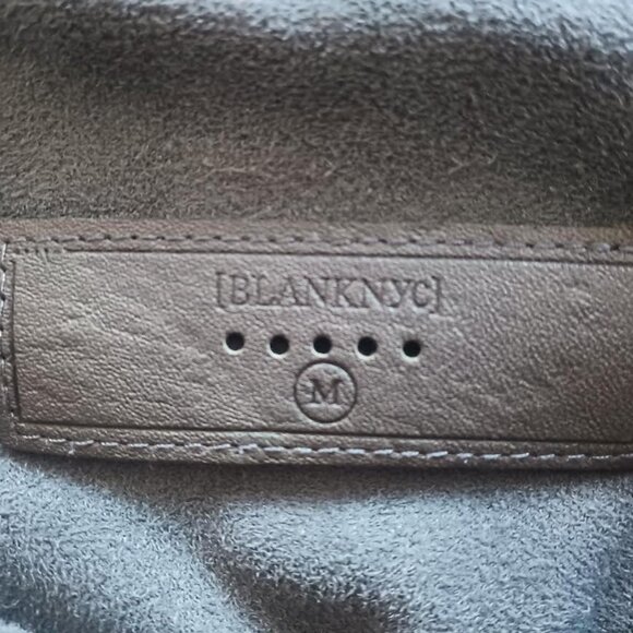 BLANKNYC WOMEN'S ASYMMETRICAL ZIPPER BIKER MOTO JACKET FAUX GRAY SUEDE SIZE M - Picture 5 of 5